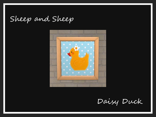 Sims 2 — Sheep and Sheep Painting Recolours - Daisy Duck by portiapudding — Eight nursery recolours of the Maxis Sheep