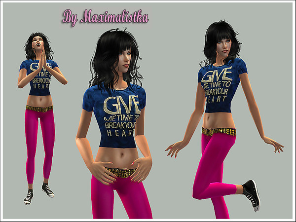 Sims 2 — MXM Runaways  pink by MAXImalistka — adult female everyday outfit