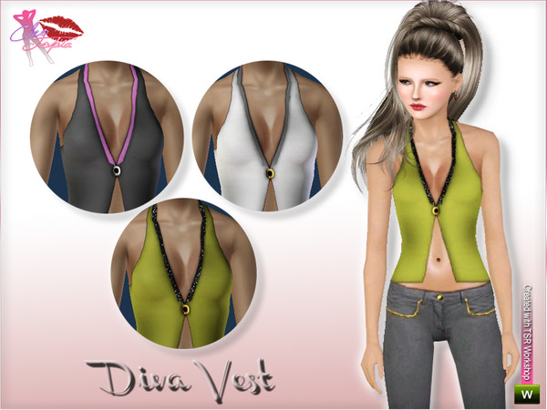 Sims 3 — Diva Top by Cleotopia — A simple yet stylish top for outgoing sims. - Fully recolorable - Fully handdrawn - High