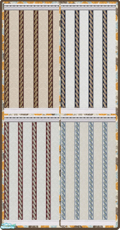Sims 2 — Wall Collection by PsychoSim — This elegant set includes four fabulous wall papers that will dazzle any Sim!