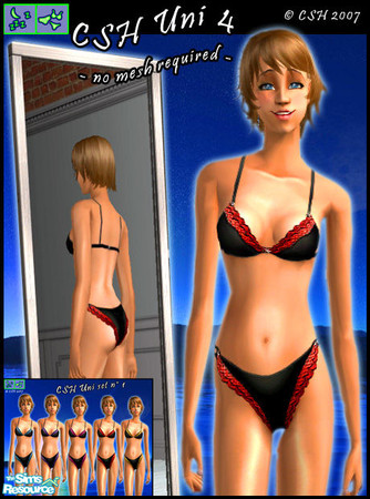 Sims 2 —  by Fairysunlight — Classic lingerie for everyday. Chic and sexy. Available in 10 colours - Please rate ! Fairy