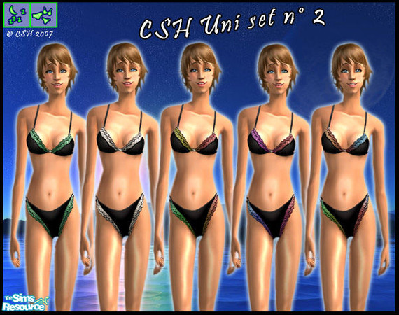 Sims 2 —  by Fairysunlight — Classic lingerie for everyday. Chic and sexy. Available in 10 colours - Please rate ! Fairy