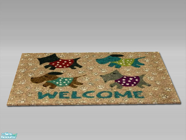 Sims 2 — Hall Doormat - Rec 02 by Shakeshaft — Part of a recolour of my Hallway Set, with White wood finishes, Blue