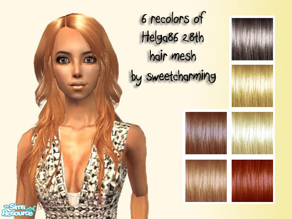 Sims 2 — Claire Hair Set by sweetcharming — This set consists of 6 recolors of Helga86 beautiful 28th mesh. Available