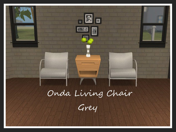 Sims 2 — Onda Chair Grey by portiapudding — 9 recolours of Sims2Play\'s Onda Living chair (Object 23). The original mesh