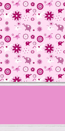 Sims 2 — Pink Elephants by portiapudding — Five wallpapers for your nurseries.