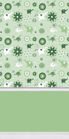 Sims 2 — Green Elephants by portiapudding — Five wallpapers for your nurseries.