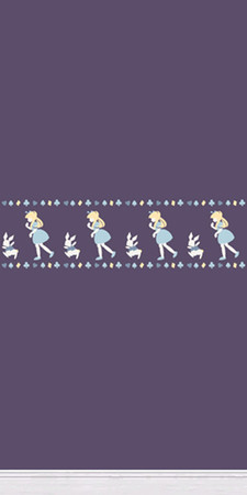 Sims 2 — Alice In Wonderland Navy  by portiapudding — Seven wallpapers featuring an Alice in Wonderland border.
