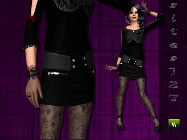 The Sims Resource - Dark bottom skirt Susy