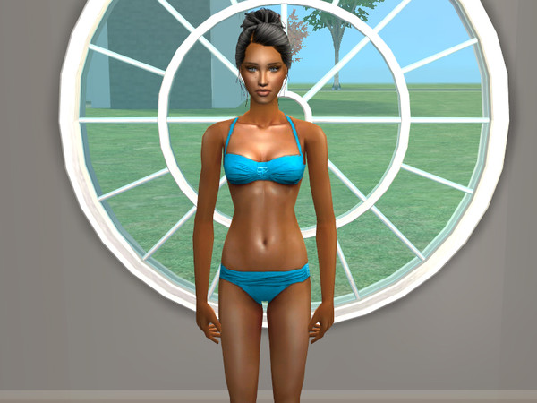 Sims 2 — Swim Suit Recolors - Blue by SilantWanderer — This is the blue recolor of Holly\'s Summer Set. I was