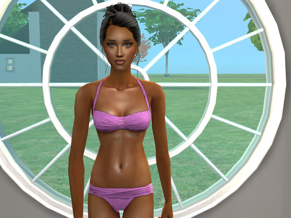 Sims 2 — Swim Suit Recolors - Pink by SilantWanderer — This is the pink recolor of Holly\'s Summer Set. I was