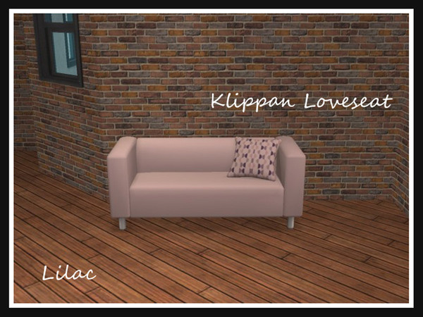 Sims 2 — Klippan Loveseat Recoloured - Lilac Loveseat by portiapudding — Recolours of the Klippan Loveseat from the IKEA