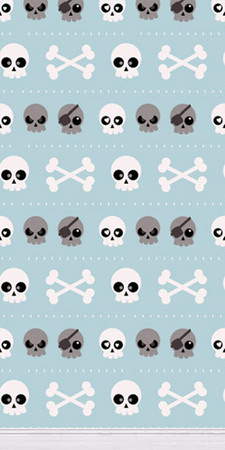 Sims 2 — Skull And Bones Blue by portiapudding — Four walls with a skull and cross bone motif for your teen sims.