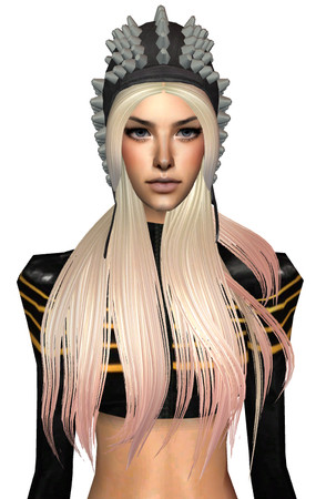 Sims 2 — Motorcycle Hairdo pink by Rowansims2 — hair info: Vertices 5798 faces 9782