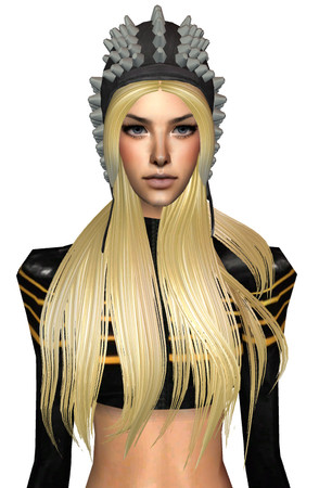 Sims 2 — Motorcycle Hairdo blond by Rowansims2 — hair info: Vertices 5798 faces 9782