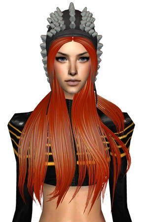 Sims 2 — Motorcycle Hairdo red by Rowansims2 — hair info: Vertices 5798 faces 9782