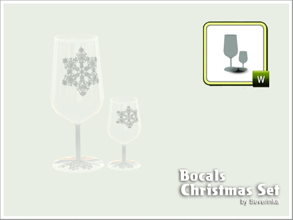 Sims 3 — Christmas Glasses by Severinka_ — Created by Severinka, Wine glasses decorating the Christmas table