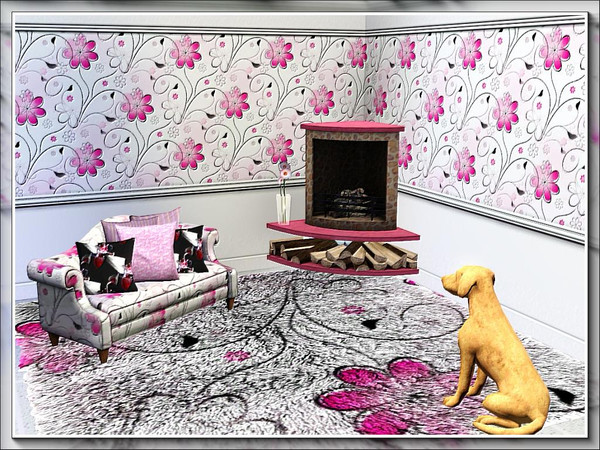 Sims 3 — marcorse_sweet & flowery pattern by marcorse — As the name suggests, this is a pretty floral allover repeat