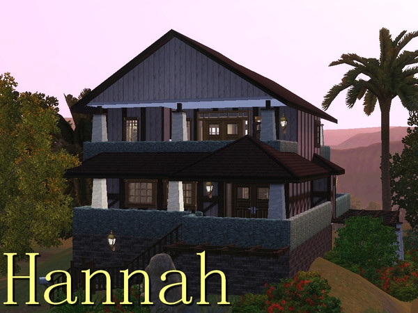 Sims 3 — Hannah by grizzly_bear — 3 bedrooms, 2 and a half bathrooms, 3 storeys, balconies