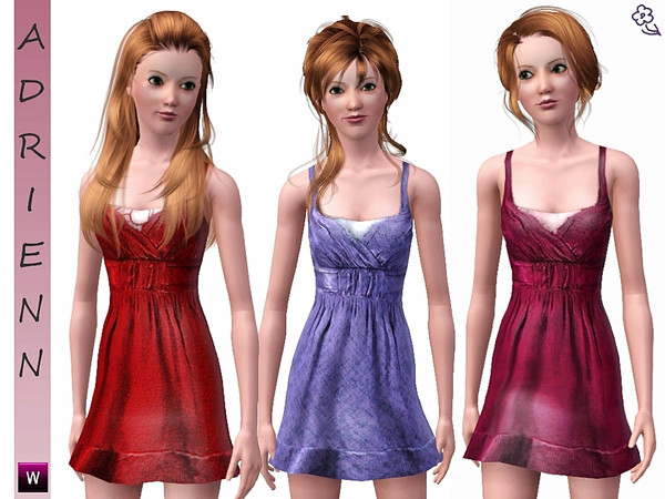 Sims 3 — Adrienn Dress by Flovv — A dress in which your sims will be sure recognized!