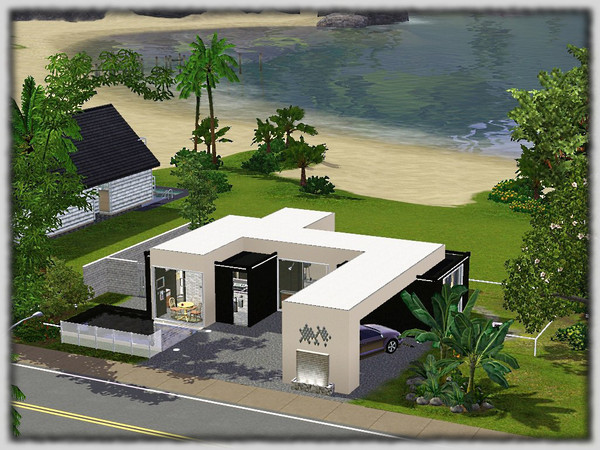 Sims 3 — Incubus - small modern, no cc by Solny — Incubus (word game from in and cube) - Stylish one-story modern house