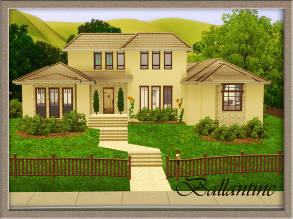 Sims 3 — Ballantine by elena99e2 — An elegant European-style house with butler's quarters. Features: Kitchen, dining