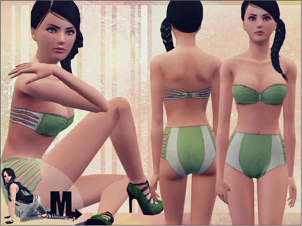 Sims 3 — Extraordinary by miraminkova — Get an amazing look with this extraordinary cutout high waisted swimsuit.