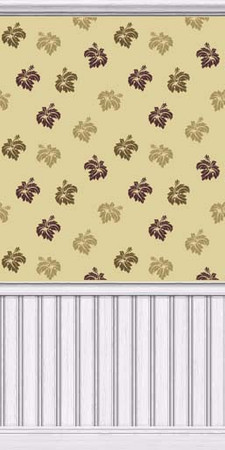 Sims 2 — Beige Leaves by portiapudding — Part 1 - including 6 walls with a leaf design.