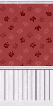 Sims 2 — Red Leaves by portiapudding — Part 2 - including 6 walls with a leaf design.
