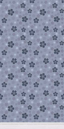 Sims 2 — Denim Sakura by portiapudding — Part 1 - A collection of 5 wallpapers with a floral design.