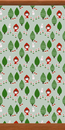 Sims 2 — Green Red Riding Hood by portiapudding — A collection of nine wallpapers with a Red Riding Hood Design on them.