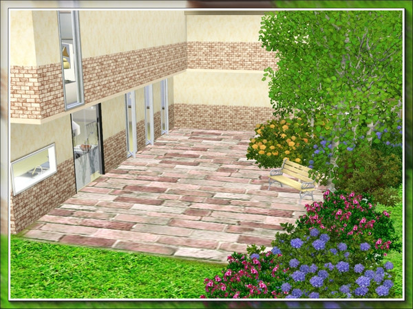 Sims 3 — marcorse_recycled brick red terrain by marcorse — A recycled soft red brick terrain for paths and paving