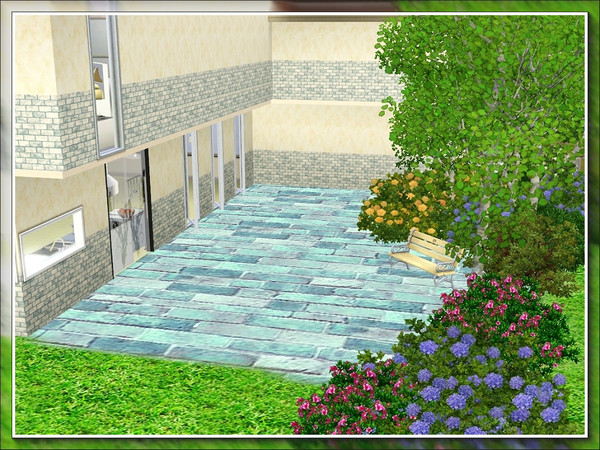 Sims 3 — marcorse_recycled brick green terrain by marcorse — Recycled brick terrain paint, green variation