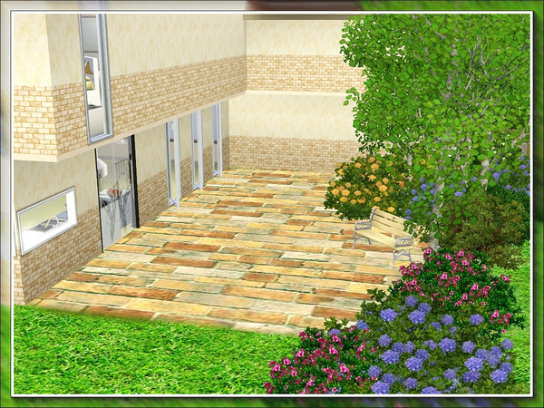 Sims 3 — marcorse_recycled brick yellow terrain by marcorse — Recycled brick terrain paint, in a soft yellow variation,