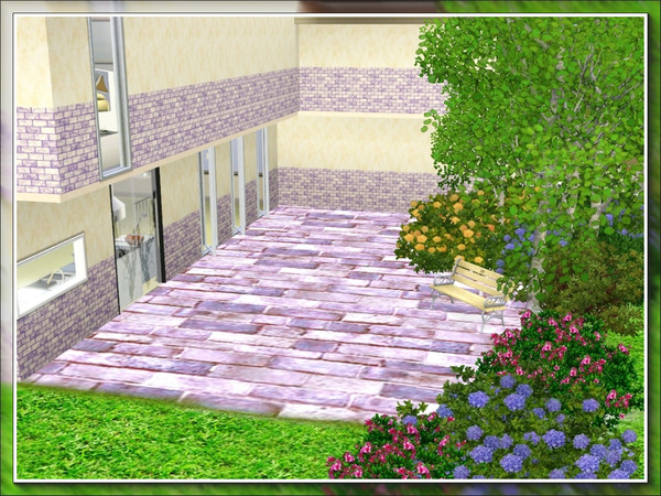 Sims 3 — marcorse_recycled brick lilac terrain by marcorse — My recycled brick terrain paint in a lilac version