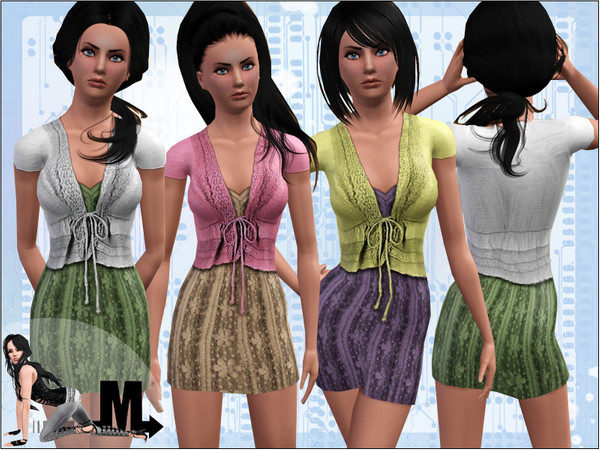 Sims 3 — Burst by miraminkova — Get a charming look with this cute outfit.