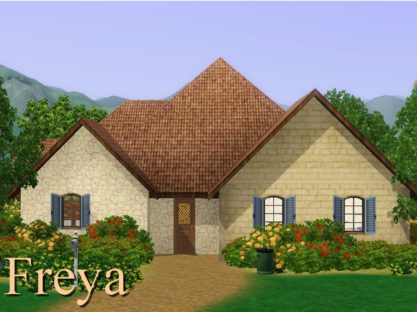 Sims 3 — Freya by grizzly_bear — 2 bedrooms, 1 bathroom, open plan living, cottage