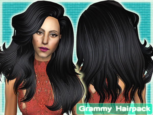Sims 2 — RowanSims - Grammy Hairpack black by Rowansims2 — Another Lady gaga hairdo made by RowanSims CREDIT IF YOU USE