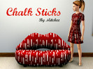 Sims 3 — Chalk Sticks by Mitchee — The is a Repeative Pattern of chalk sticks/lines, the background can be recolourable