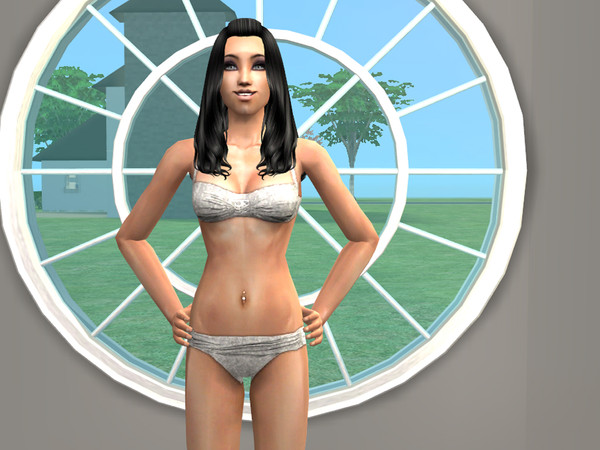 Sims 2 — Swimsuit Recolors - Silver by SilantWanderer — This is the Silver Recolor of Holly\'s bathing suit