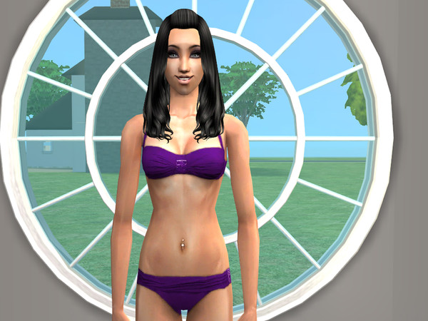 Sims 2 — Swimsuit Recolors - Violet by SilantWanderer — This is the Violet Recolor of Holly\'s bathing suit