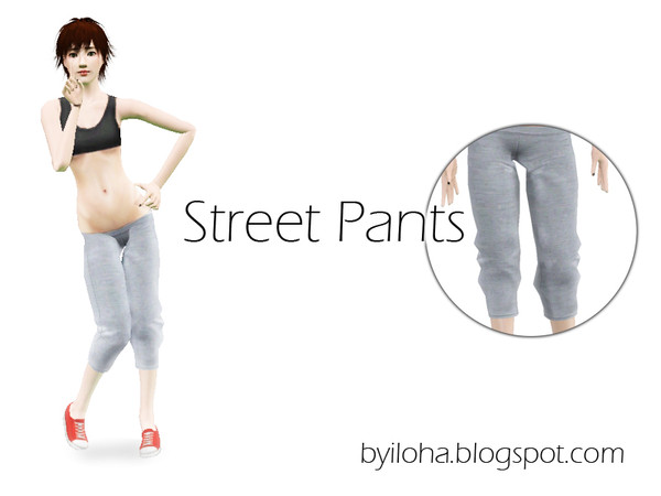 Sims 3 — (BY Iloha) Street Pants by fen0mn — 