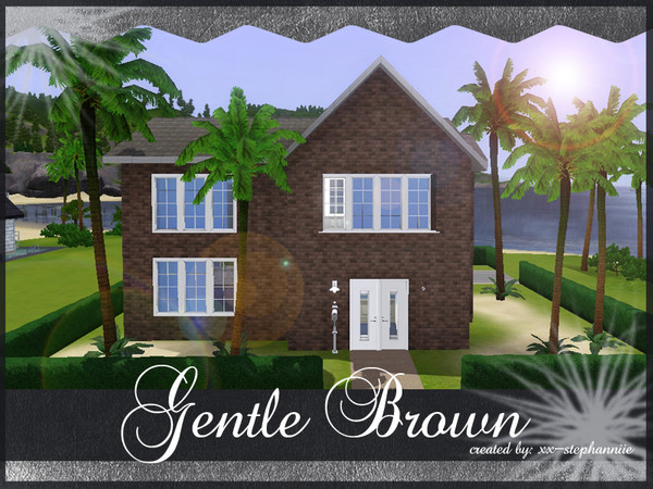 Sims 3 — Gentle Brown by xx-stephanniie2 — A house with 1,5x doublebed and a bed for a baby. Space for 1 car.A very small