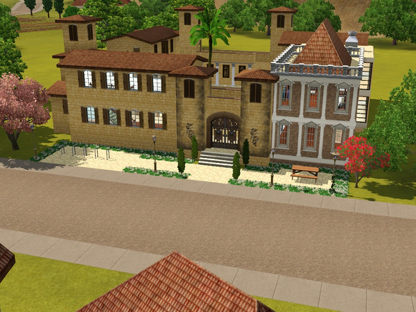 Sims 3 — Small Fitness by simperfect1991 — A small fitness for your French town. There are a few empty rooms, and some