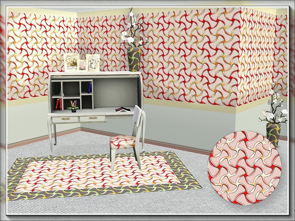 Sims 3 — marcorse_abstrac tlines pattern by marcorse — An abstract design of interlocking wavy lines in graduated shades