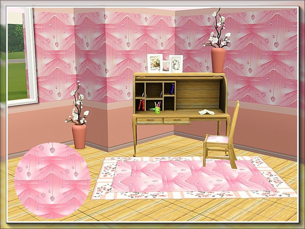 Sims 3 — marcorse_hearts a'hanging pattern by marcorse — Another hanging hearts pattern in pink . . this one of jewelled