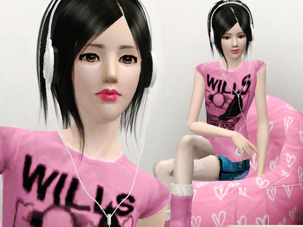 Sims 3 — Iris  by Lolahh162 — CC INCLUDED MAKE UP &amp; EYEBROWS CC ( NOT INCLUDED ) HEADPHONE
