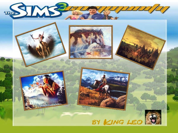 Sims 3 — Indianische Motive 1 by King_Leo2 — Set 1 aus meiner Reihe Bilder mit indianischen Motiven Set 1 of my series of