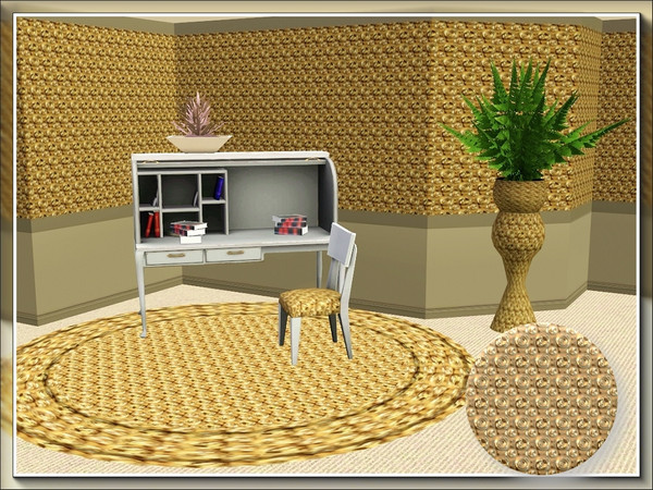 Sims 3 — marcorse_metal bubbles pattern by marcorse — A metallic bubbled texture in gold.