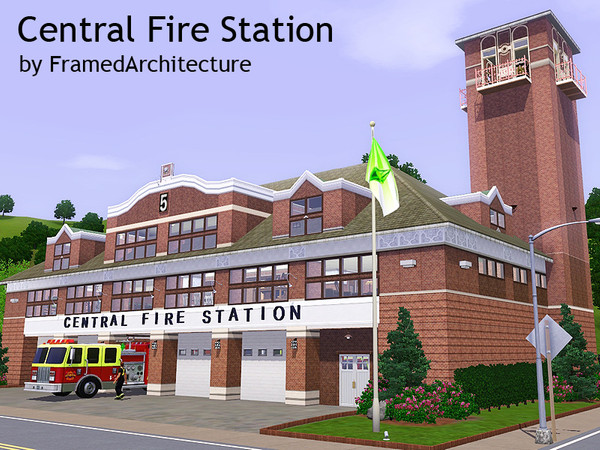 Sims 3 — Central Fire Station by framedarchitecture — [Designed for 357 4th Avenue, Bridgeport] This Beaux Arts (ca.1910)